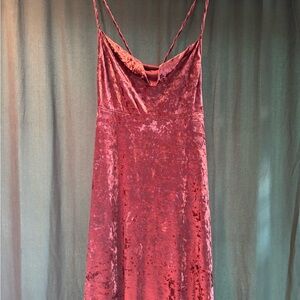 Elegant Velvet Slip Dress in Violet purple